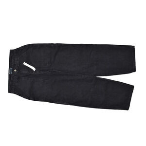 ASOS DESIGN Black High Waisted Carpenter Jeans Women's Size 25x30 NEW